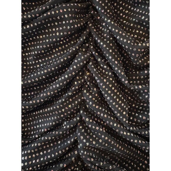 For Love & Lemons × Victoria’s Secret Glitter Ruched Mini Dress Black Medium NWT - Picture 6 of 15